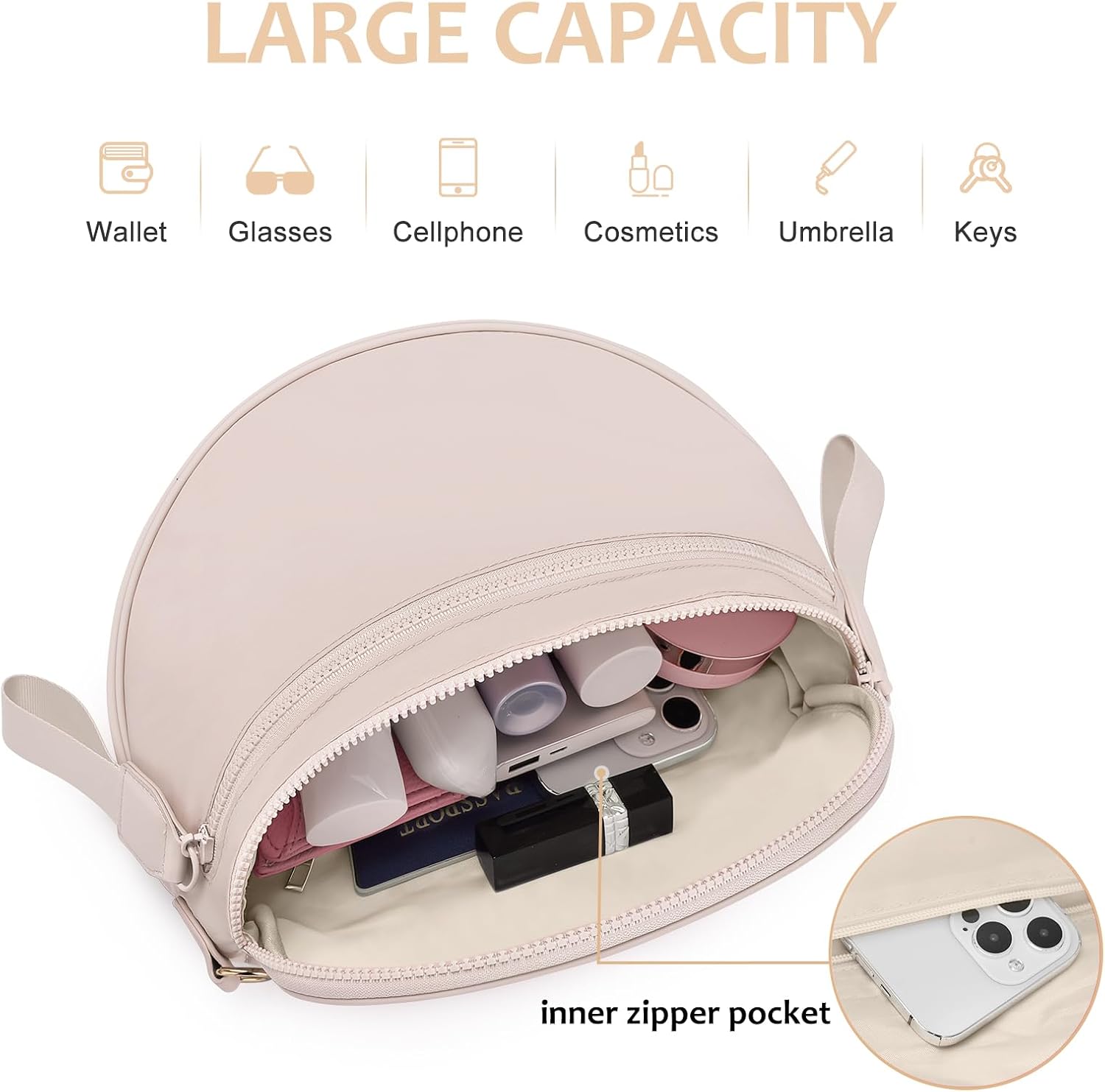 Detalle de oscaurt Puffer Crossbody Bag: Spacious, Expandable Bum Bag for Women
