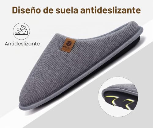 Thumbnail 6 de ONCAI Zapatillas de casa para hombre, talla 43, espuma viscoelástica y suela de goma