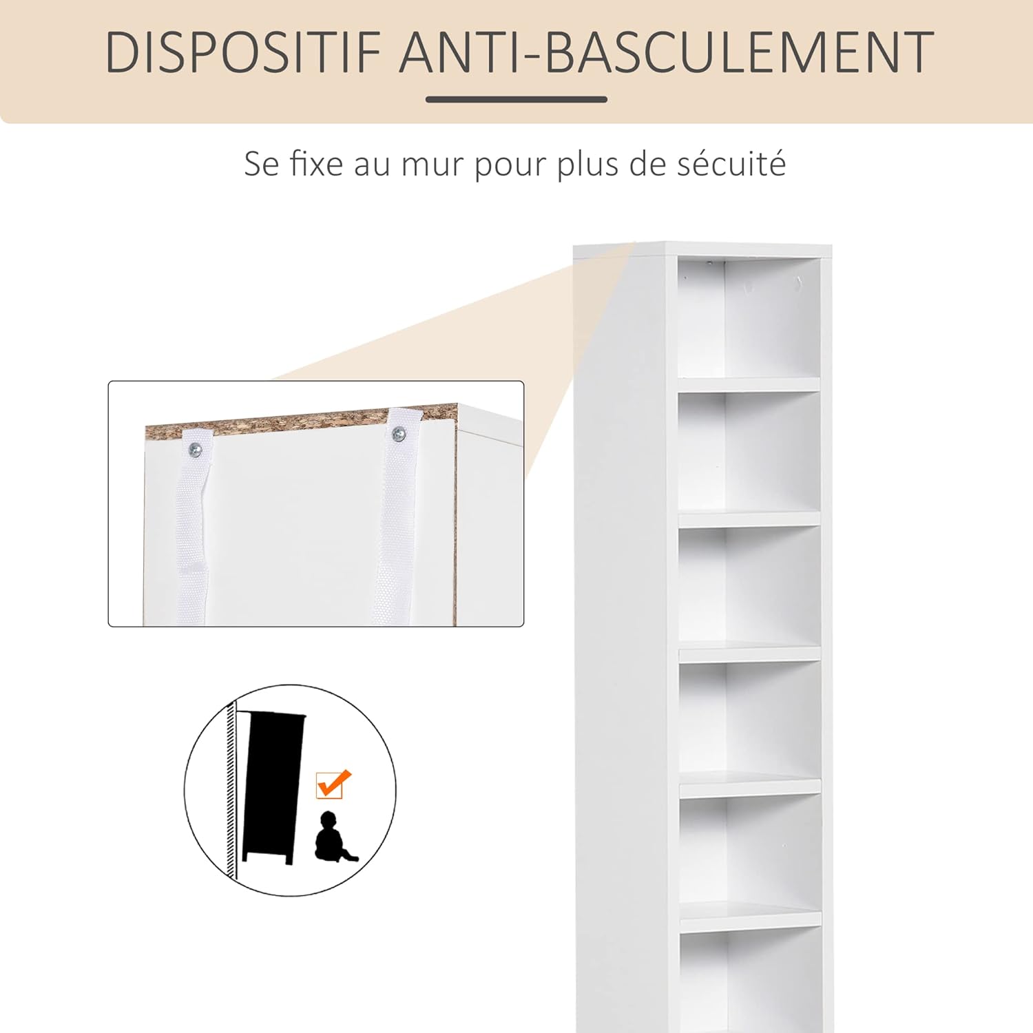 Thumbnail 5 de HOMCOM Lot de 2 étagères colonnes Armoire de Rangement CD-DVD 6 + 6 Compartiments