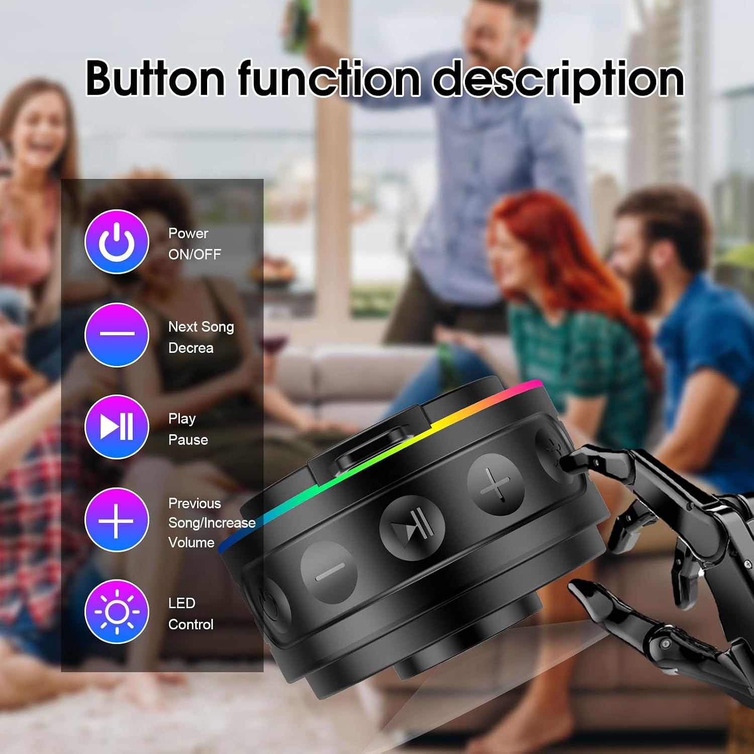 Thumbnail 5 de WXQZXO Bluetooth Shower Speaker 8h playtime