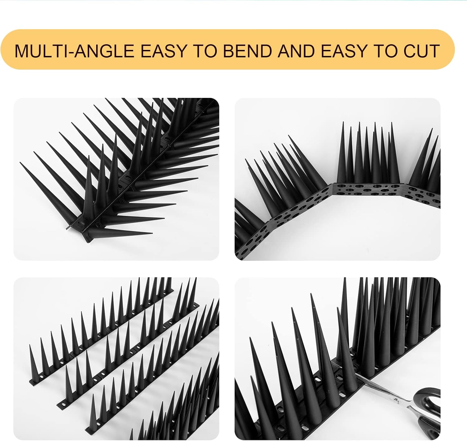 Thumbnail 3 de OFFO Bird Spikes High for Anti Pigeons – 10cm Spike Height, 2.4m Coverage, Black