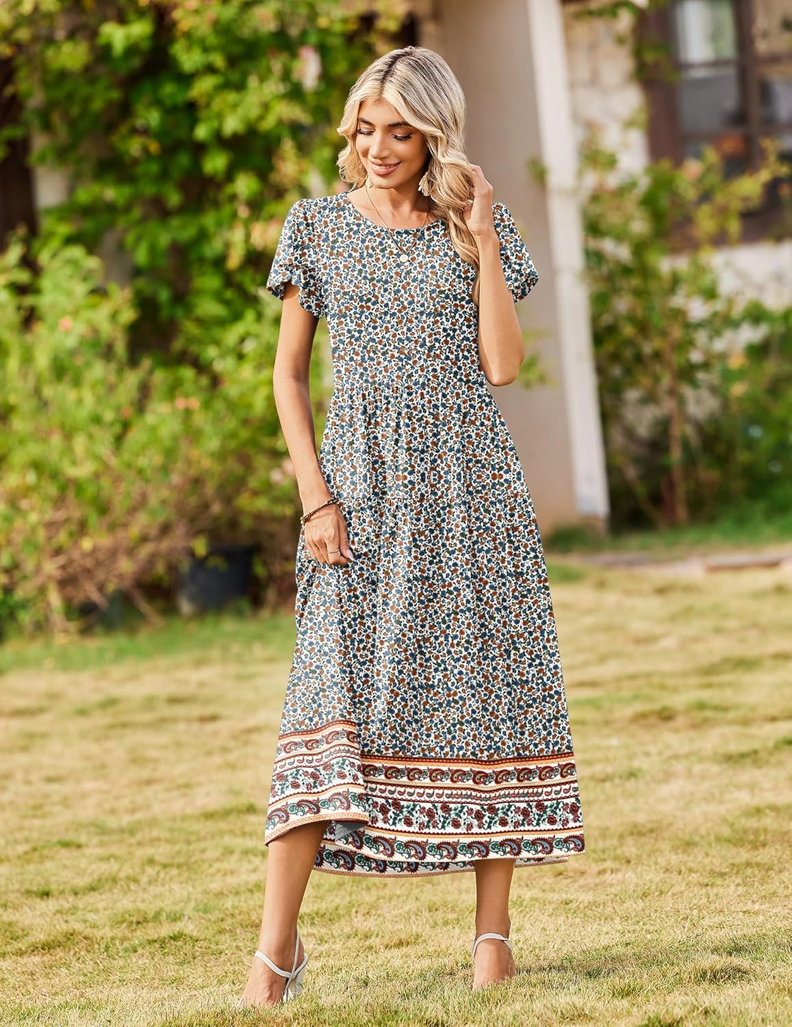 Thumbnail 2 de Zeagoo Summer Dresses for Women 2026 Maxi Bohemian Floral Dress