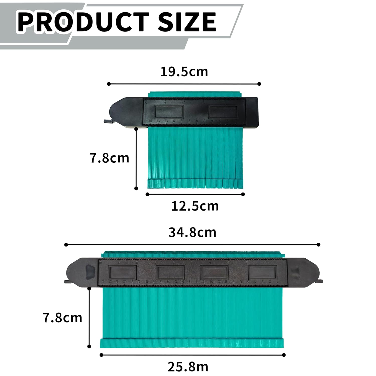 Detalle 2 de Pro Green Contour Gauge 10in Dual Lock