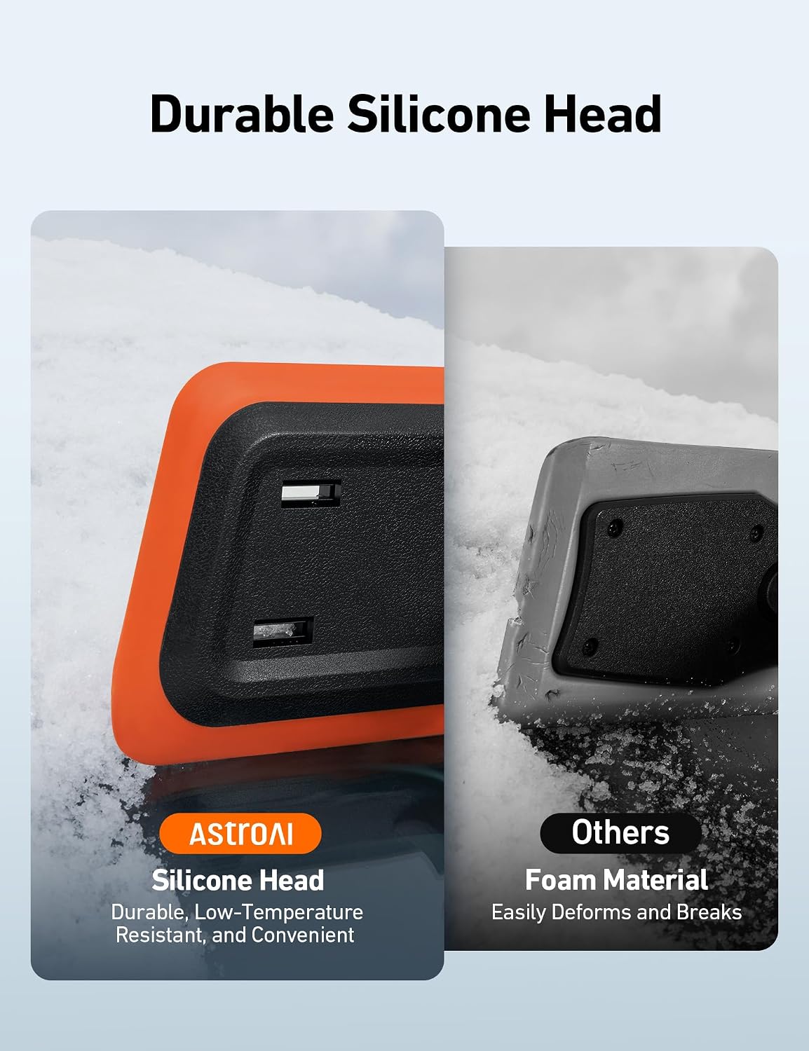 Detalle 2 de AstroAI 47.2 Inch 2-in-1 Snow Brush