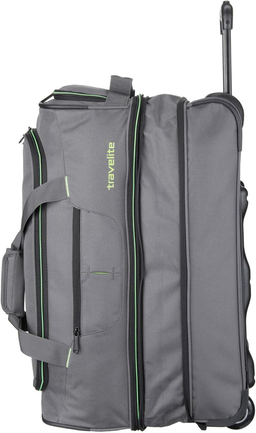 Detalle de Travelite Basics Trolley Reisetasche mit Rollen mittelgroß – erweiterbar, 55 cm, 51–64 L