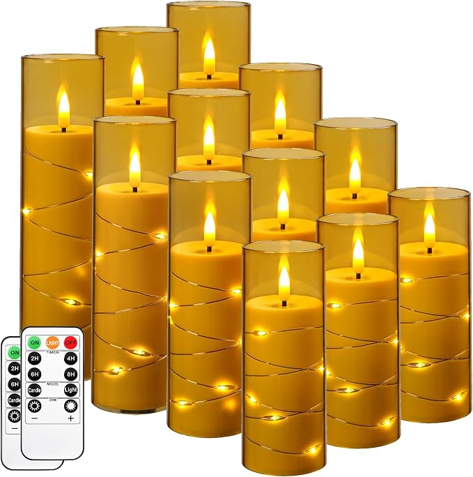Detalle de Da by Luz Vela LED de cadena con control remoto y temporizador🕯