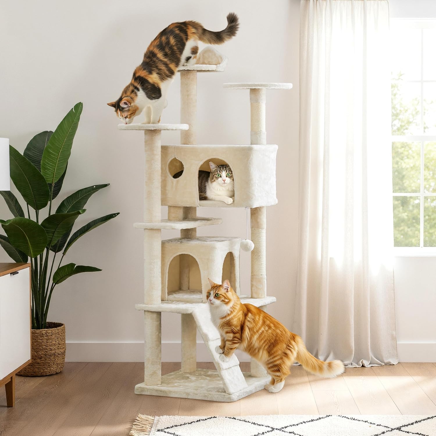 Detalle 2 de Yaheetech Arbre à Chat 178 cm pour 3–4 chats