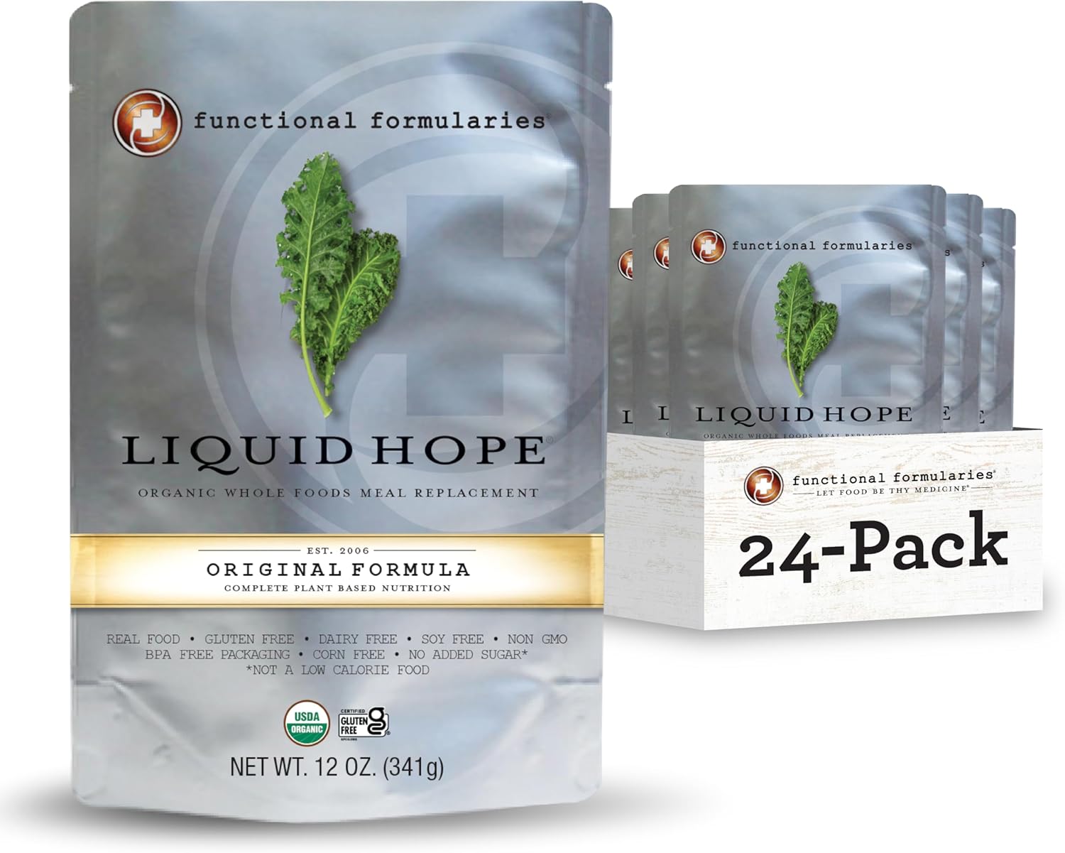 Detalle de Functional Formularies 212798 Liquid Hope Organic Tube Feeding Formula, 24-Pack