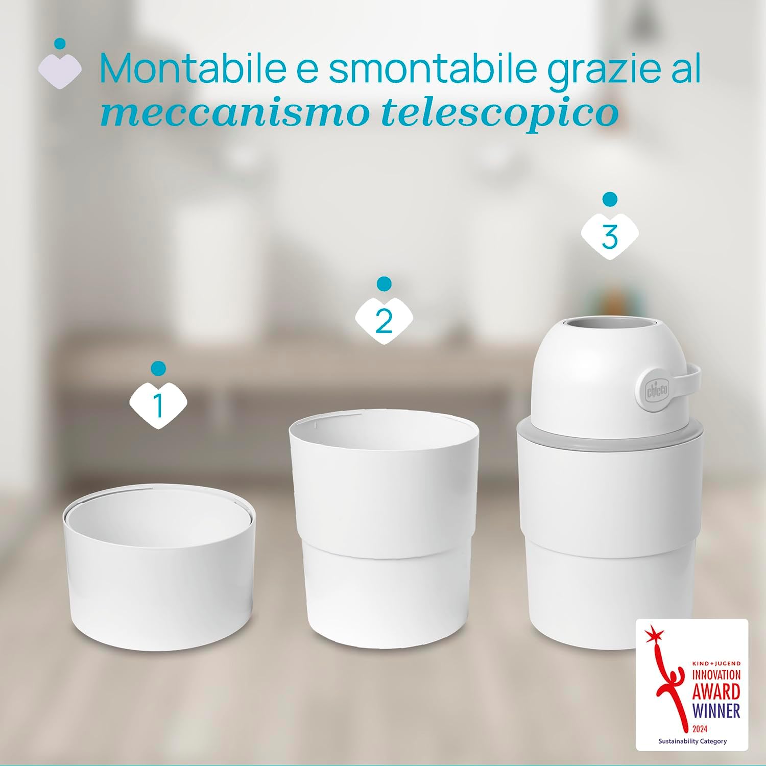 Thumbnail 3 de Chicco Mangiapannolini Telescopico 35 pannolini