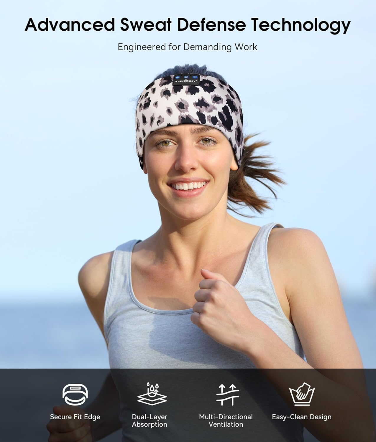 Thumbnail 2 de MUSICOZY Sleep Headphones Bluetooth 5.4 Headband: 2-in-1 Wireless Sleep & Sports Headband