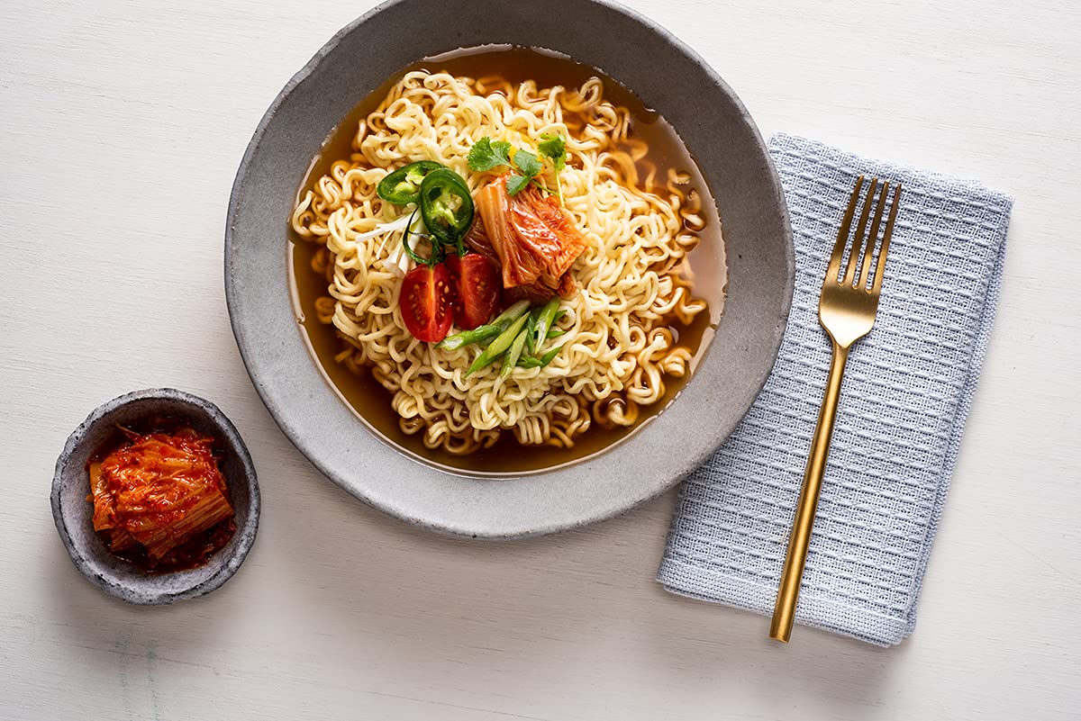 Detalle de Nong Shim Instantnudeln Kimchi Ramyun Big Bowl – koreanische Ramen Suppe (6er Pack à 112 g), schnell zubereitet