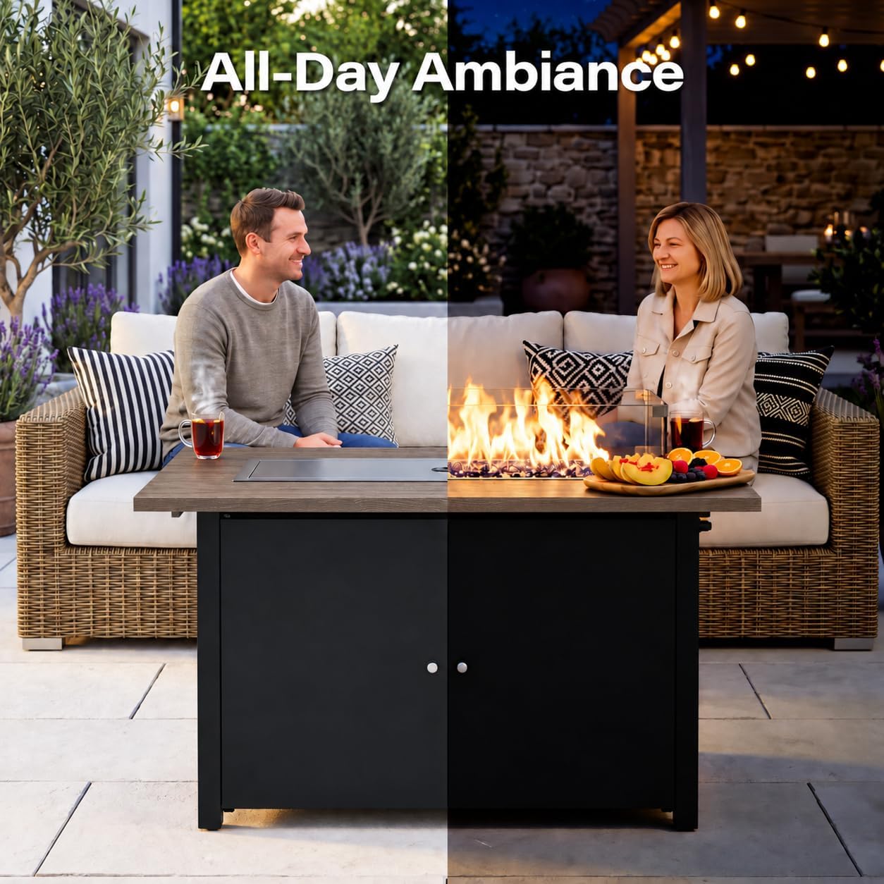 Thumbnail 4 de Lausaint Home Propane Fire Pit Table 43-Inch