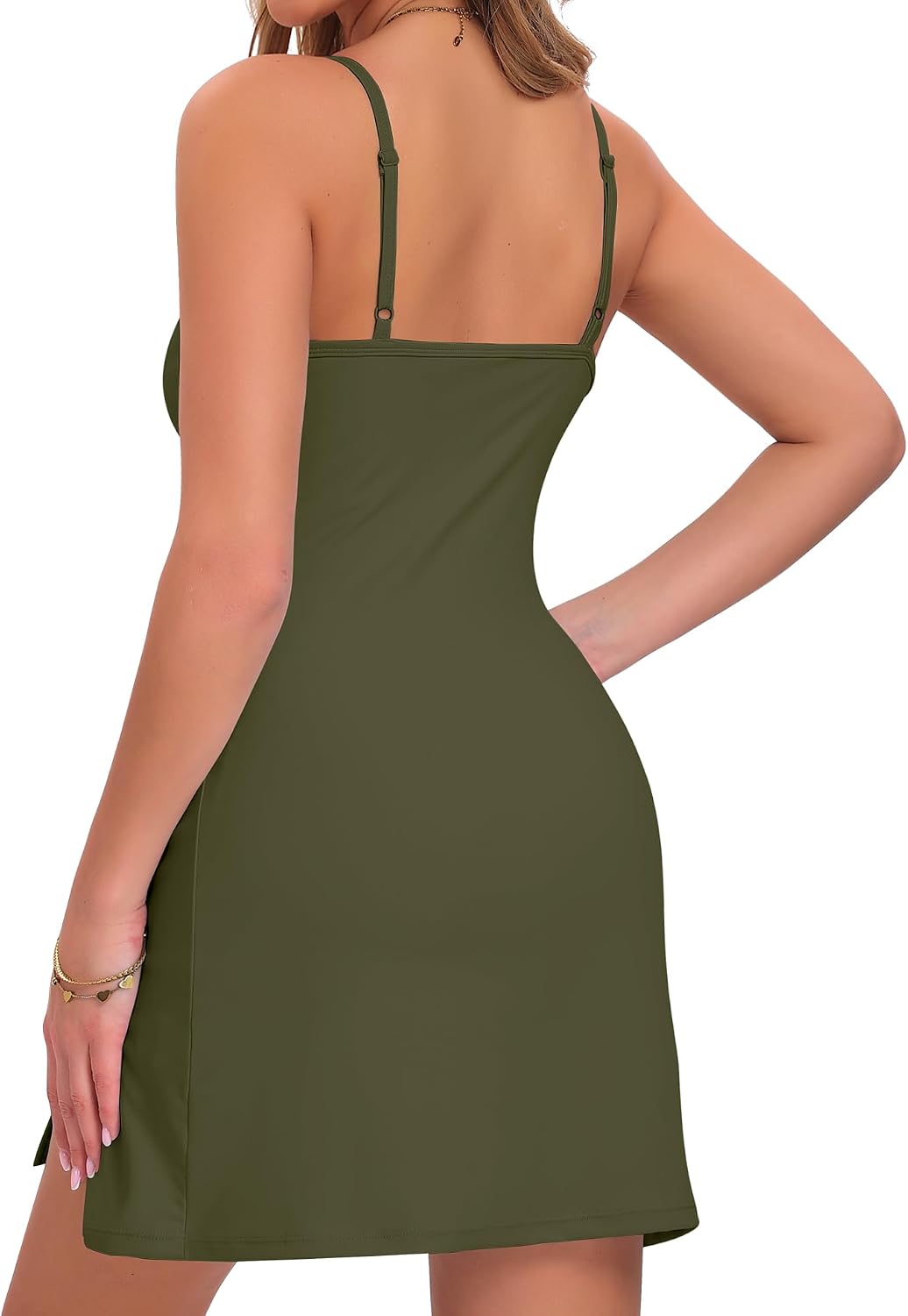 Detalle 2 de JoyGirl Women’s Tennis Dress with Built-In Shorts, Pockets and Side Slit