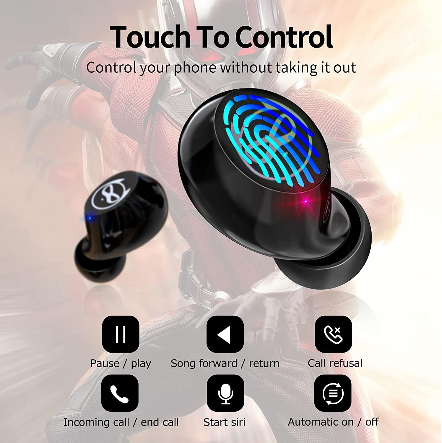 Thumbnail 2 de AMAFACE Kids Bluetooth 5.3 Earbuds (In‑Ear, Waterproof IPX5) with Mic for Calls