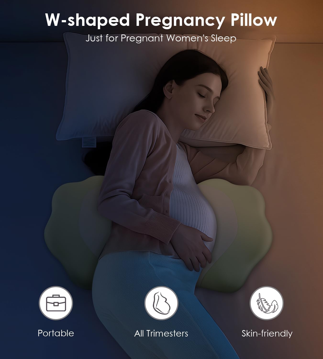Detalle de DONAMA Memory Foam Pregnancy Pillow