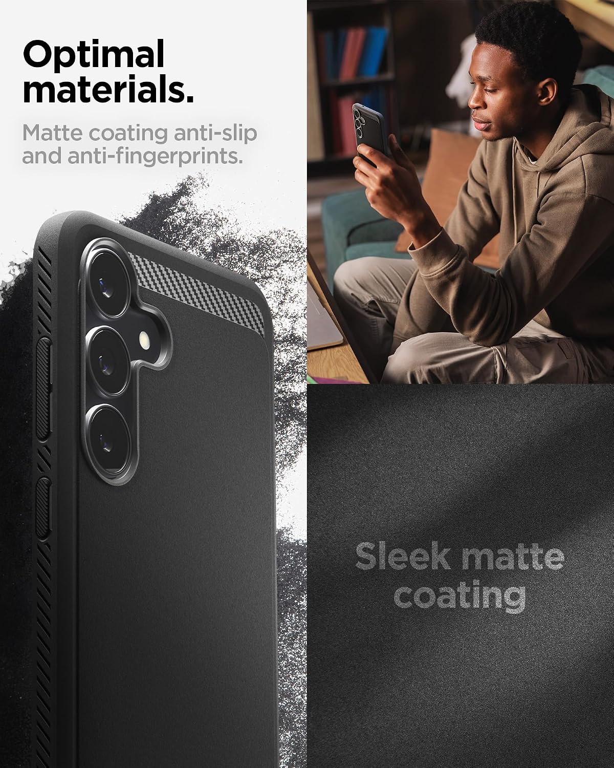 Thumbnail 4 de Spigen Rugged Armor compatibile con Galaxy S25 FE – Cover Rugged Armor in nero opaco