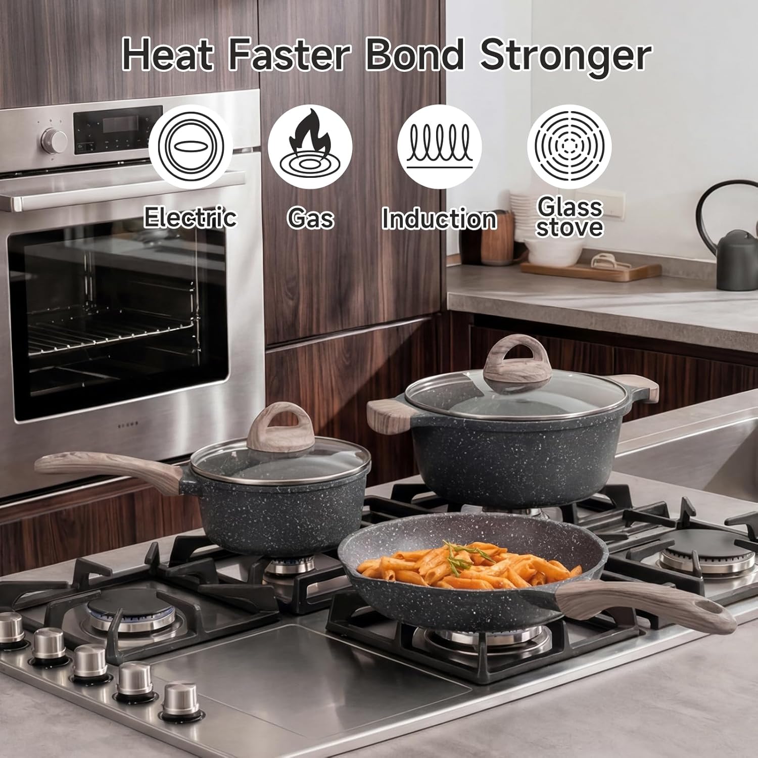 Detalle 2 de JEETEE 23pc Non-Stick Cookware Set