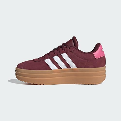 Detalle 2 de adidas Mixte Enfant VL Court Bold Junior – Shadow Red/Cloud White/Pink Fusion, 35,5 EU