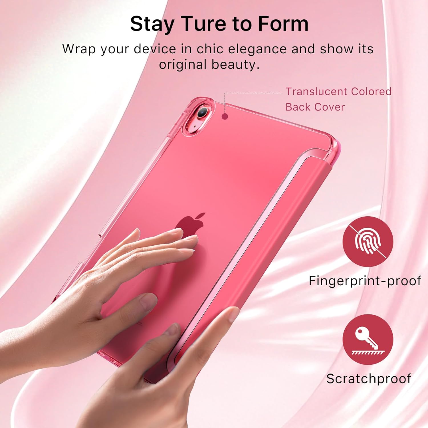 Thumbnail 4 de MoKo Trifold Case for iPad A16 (11th Gen) & iPad 10th Gen (10.9in) with Pencil Holder, Watermelon Pink