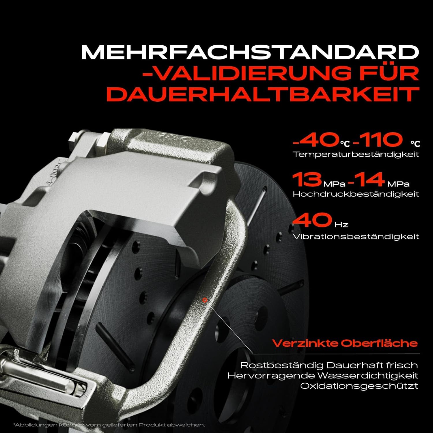 Detalle de Frankberg Bremssattel hinten aus Aluminium mit Halterung – Lochabstand 100 mm, kompatibel mit 3 BM BN (BN Replace)