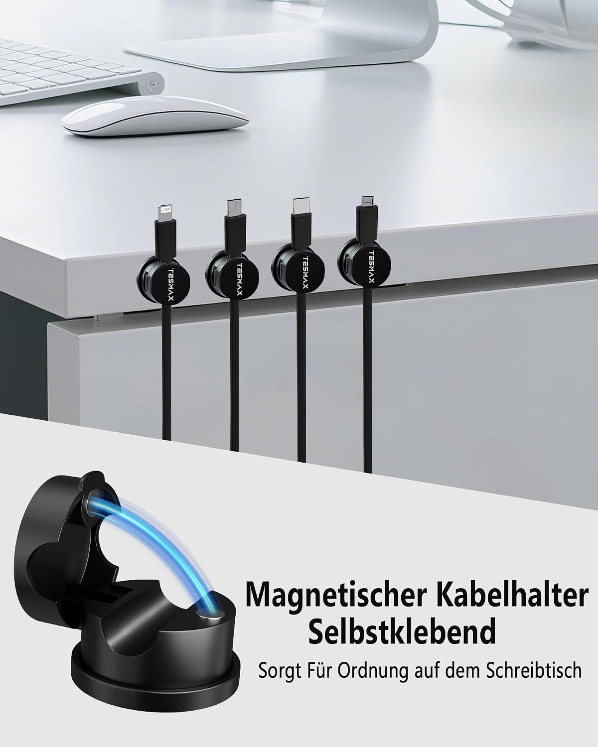 Thumbnail 6 de Tesmax Kabelclips 6 Stück für Kabelmanagement