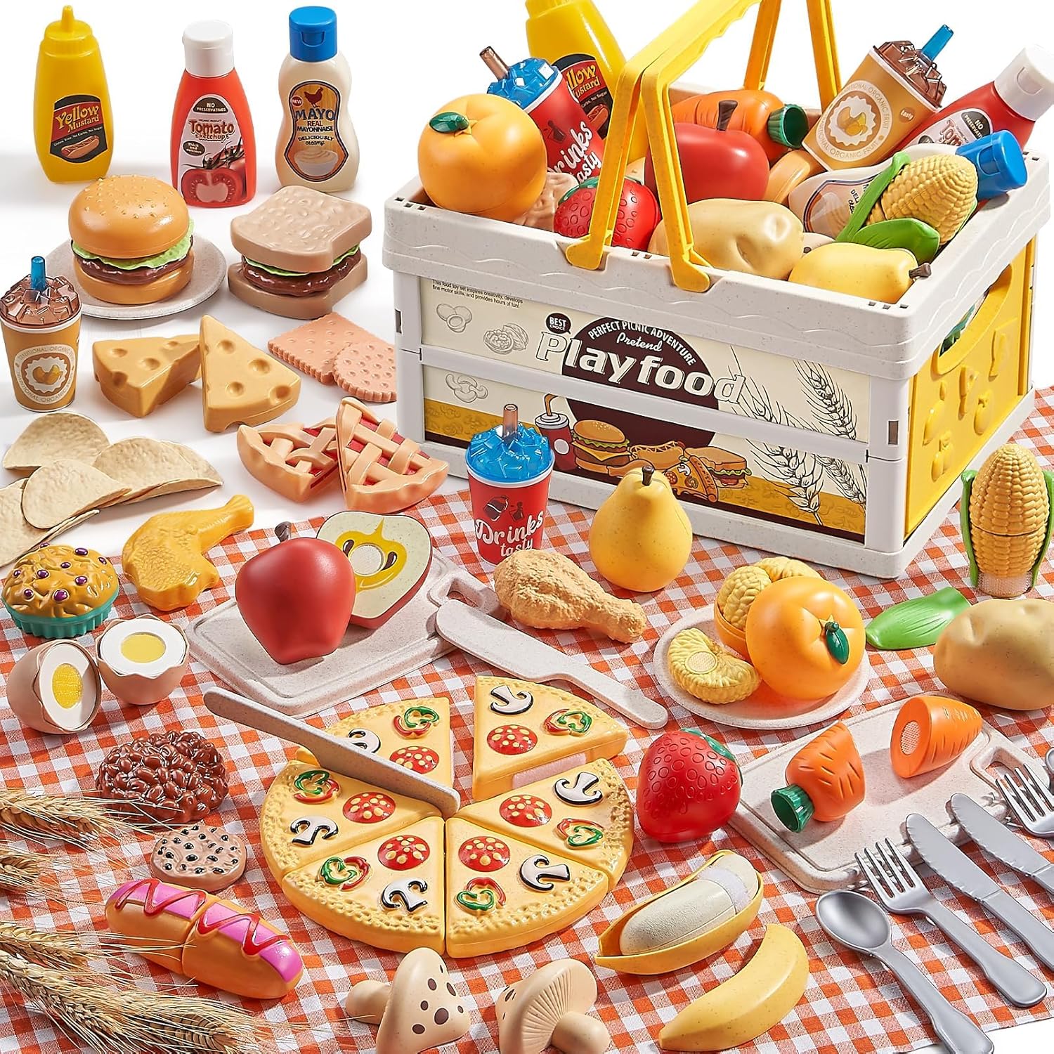 Thumbnail 6 de Play Food Sets 80PC pretend kitchen toys 🍽
