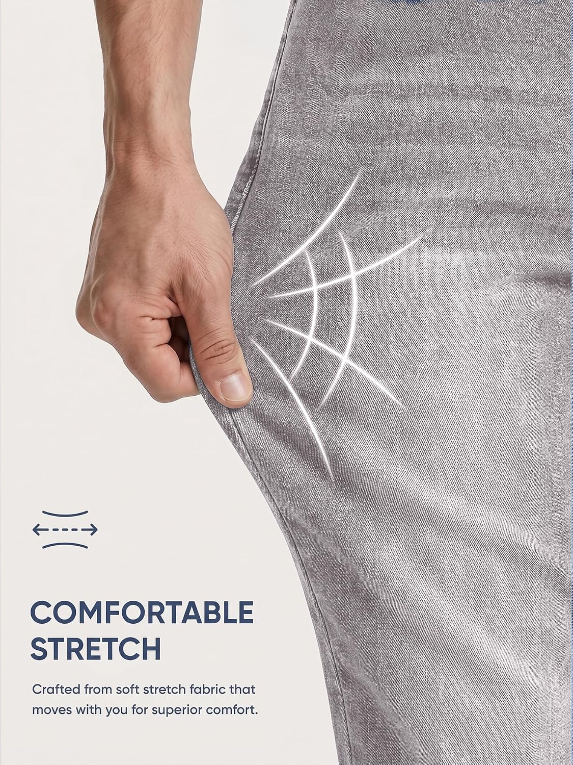 Detalle de JMIERR Men's Baggy Jeans Wide Leg Y2K Loose Fit Denim Pants