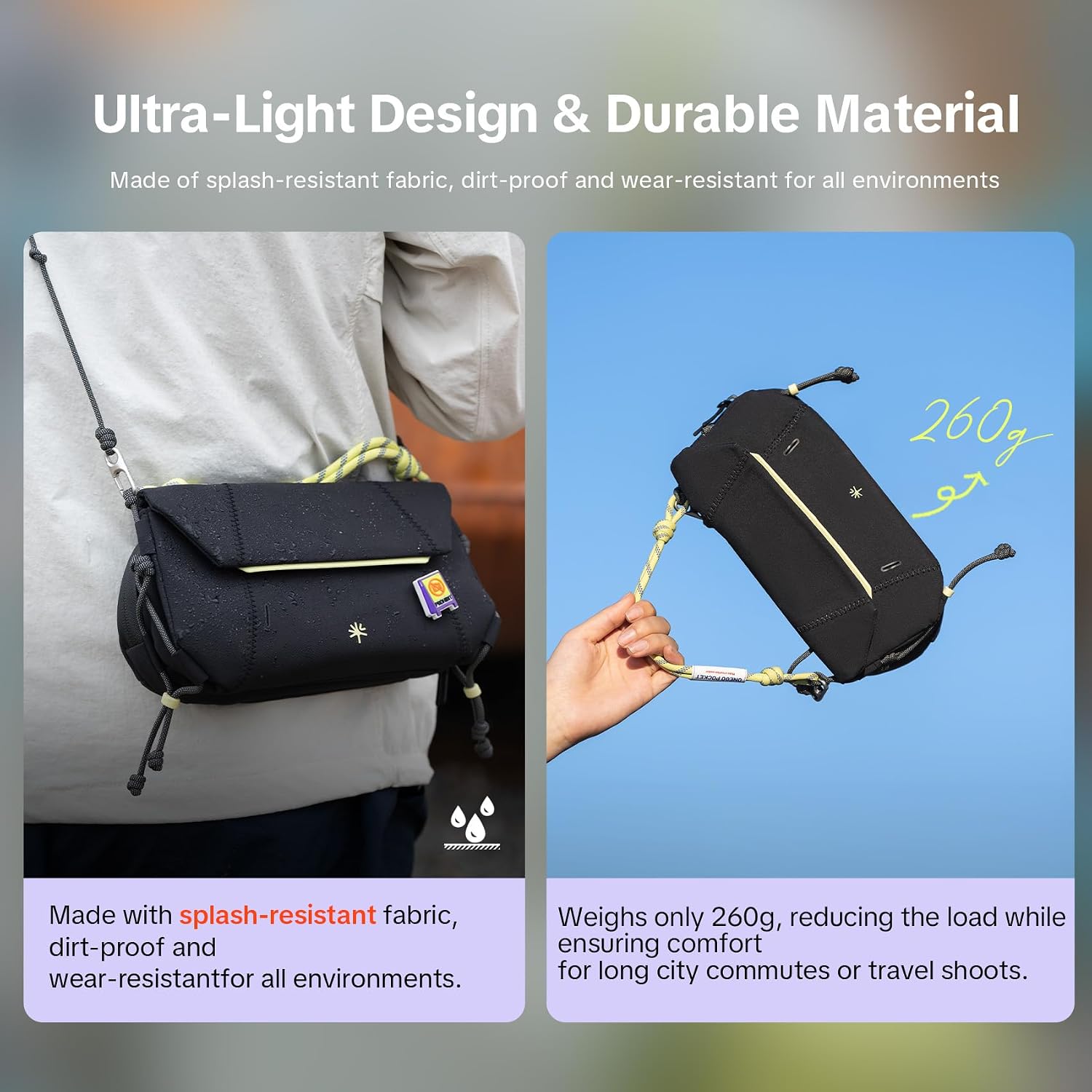 Thumbnail 6 de PGYTECH OneGo Pocket Sling Bag for DJI Osmo Pocket 3 & Action Cameras – Lightweight Crossbody Carry