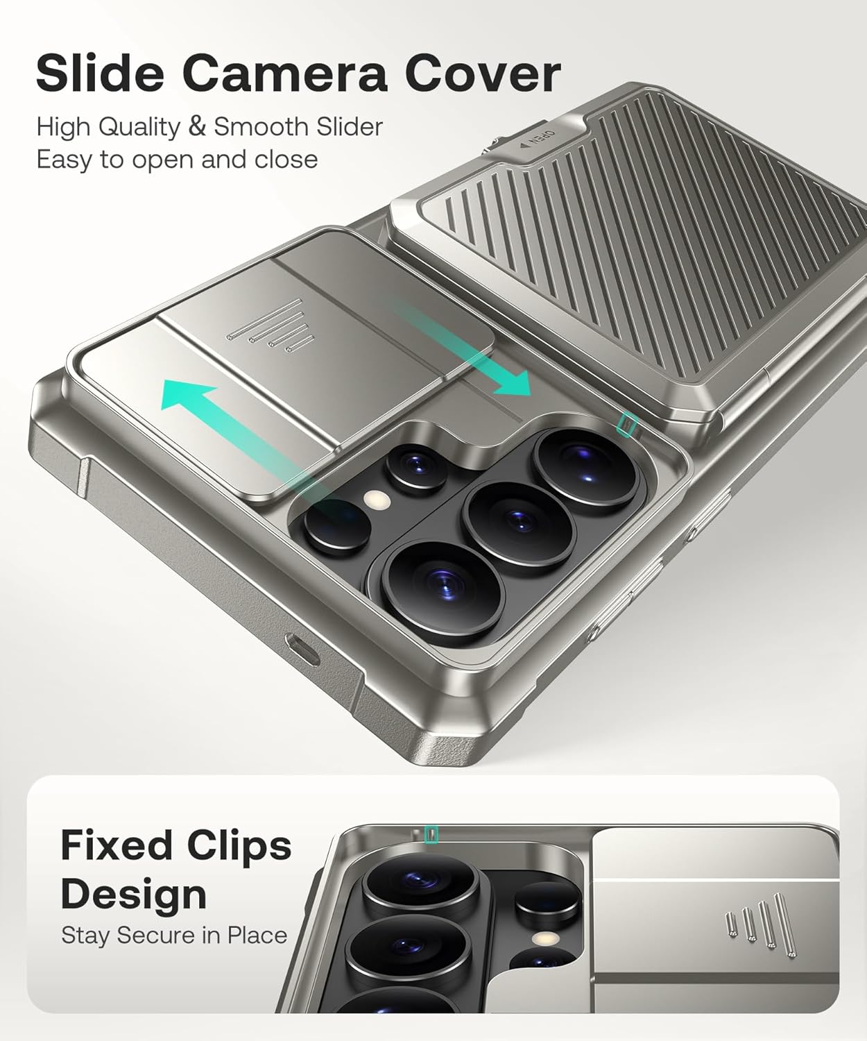 Thumbnail 5 de GolbinBox for Samsung Galaxy S26 Ultra Case with Card Holder & Slide Camera Cover