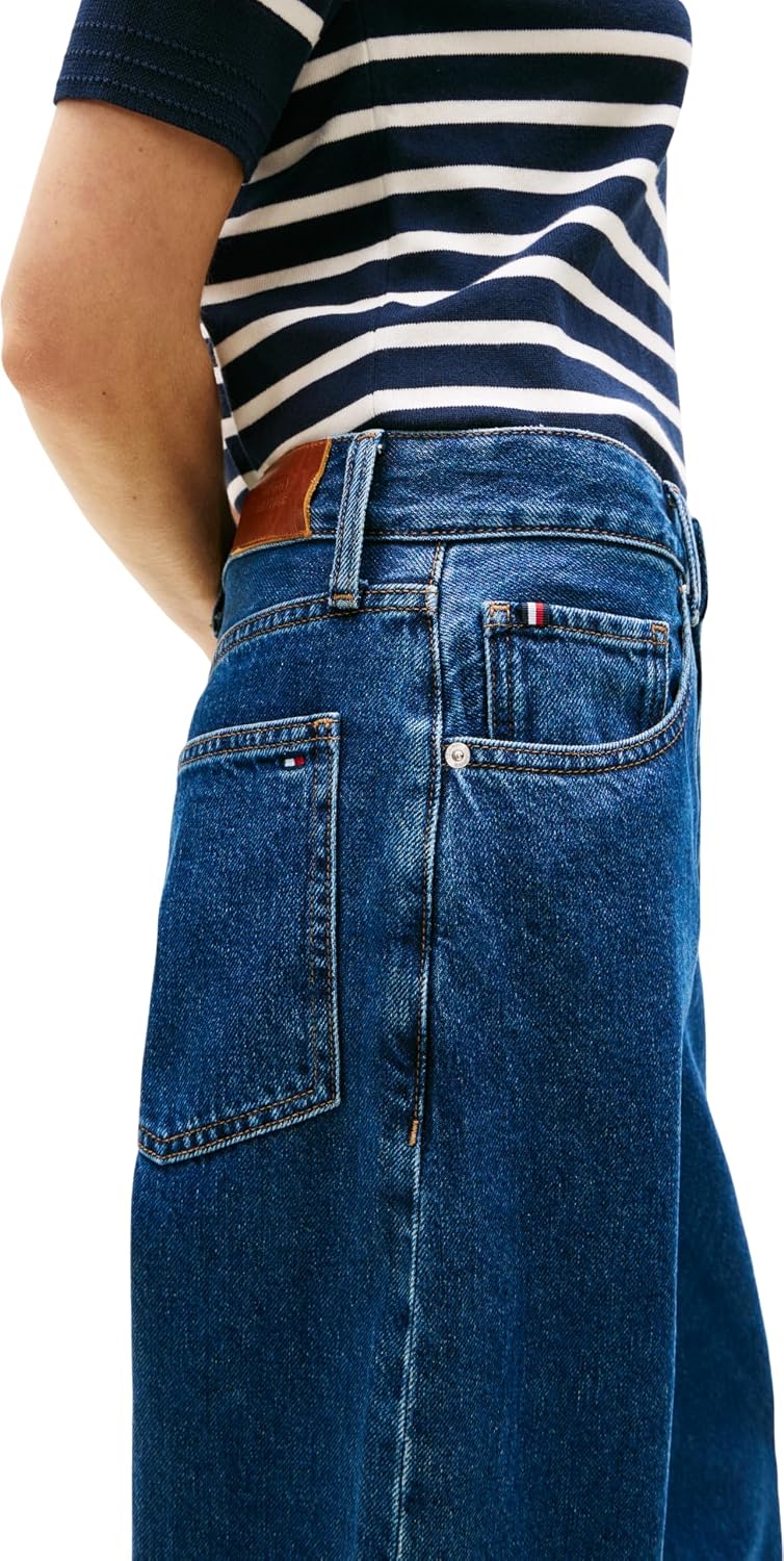 Detalle de Tommy Hilfiger DNM EMI Barrel RW Ww0ww49665 – Jeans da Donna in Denim Barrel