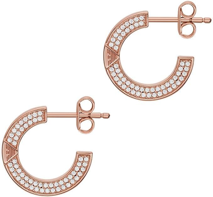 Thumbnail 2 de Emporio Armani orecchini a cerchio donna in argento 925 rosa EG3590221