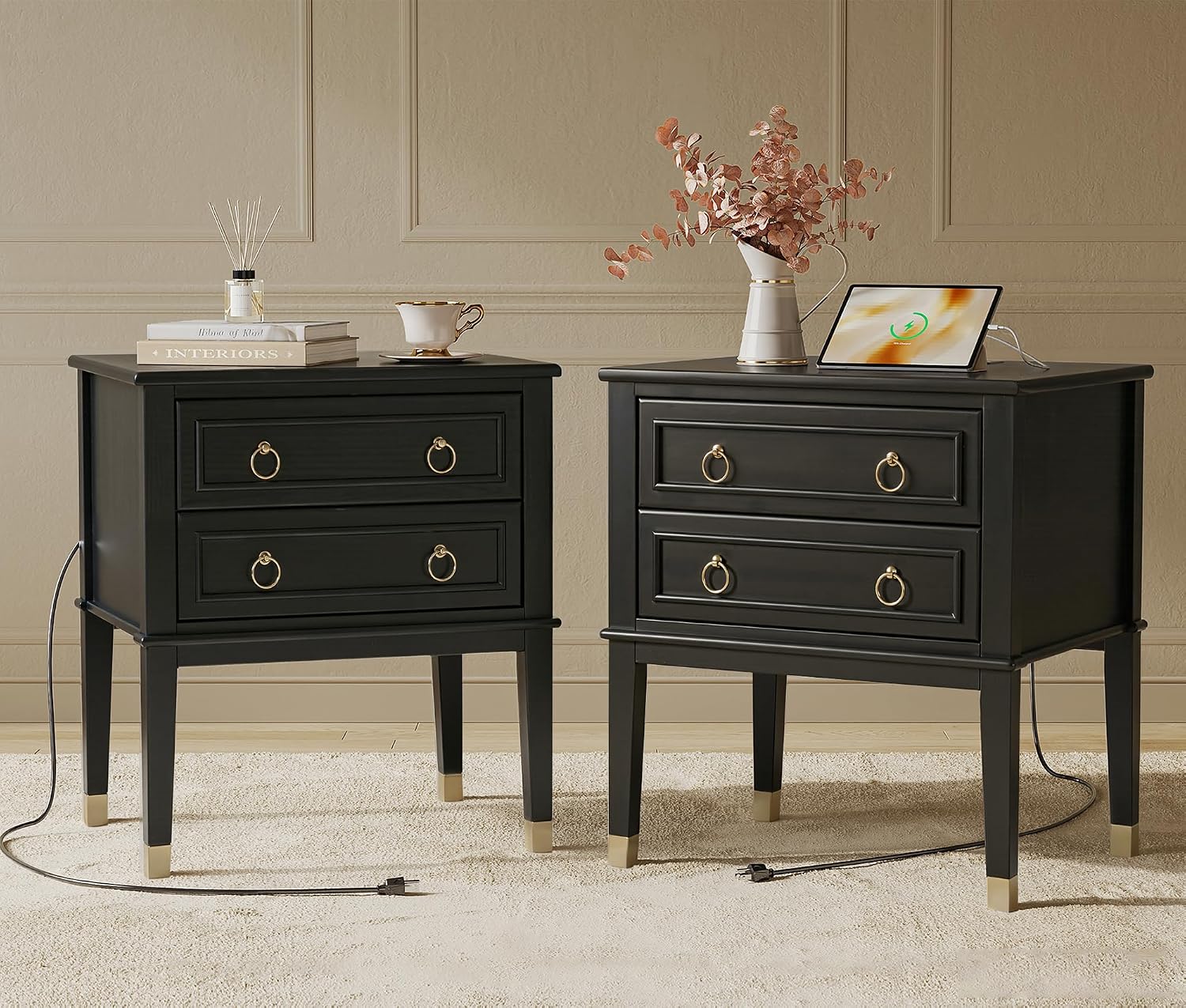 Detalle de Huuger Nightstand, 27.6-Inch Tall