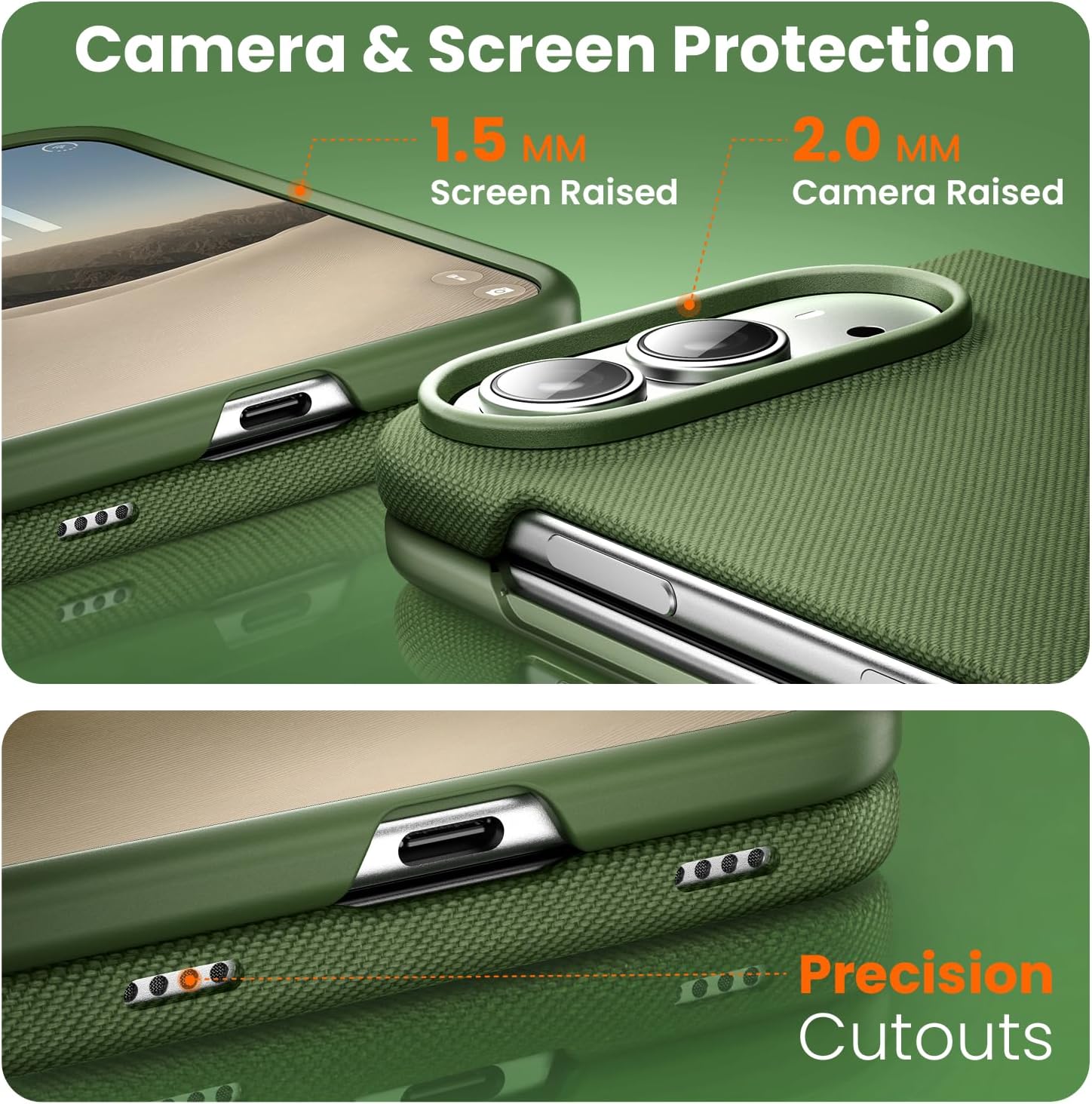 Thumbnail 6 de Mkeke for iPhone Duo Case, Green Tech-Woven MagSafe Phone Cover