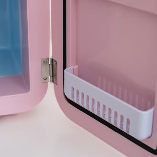 Detalle de Flamingueo Nevera Pequeña 4L: mini nevera retro para cosmética y bebidas