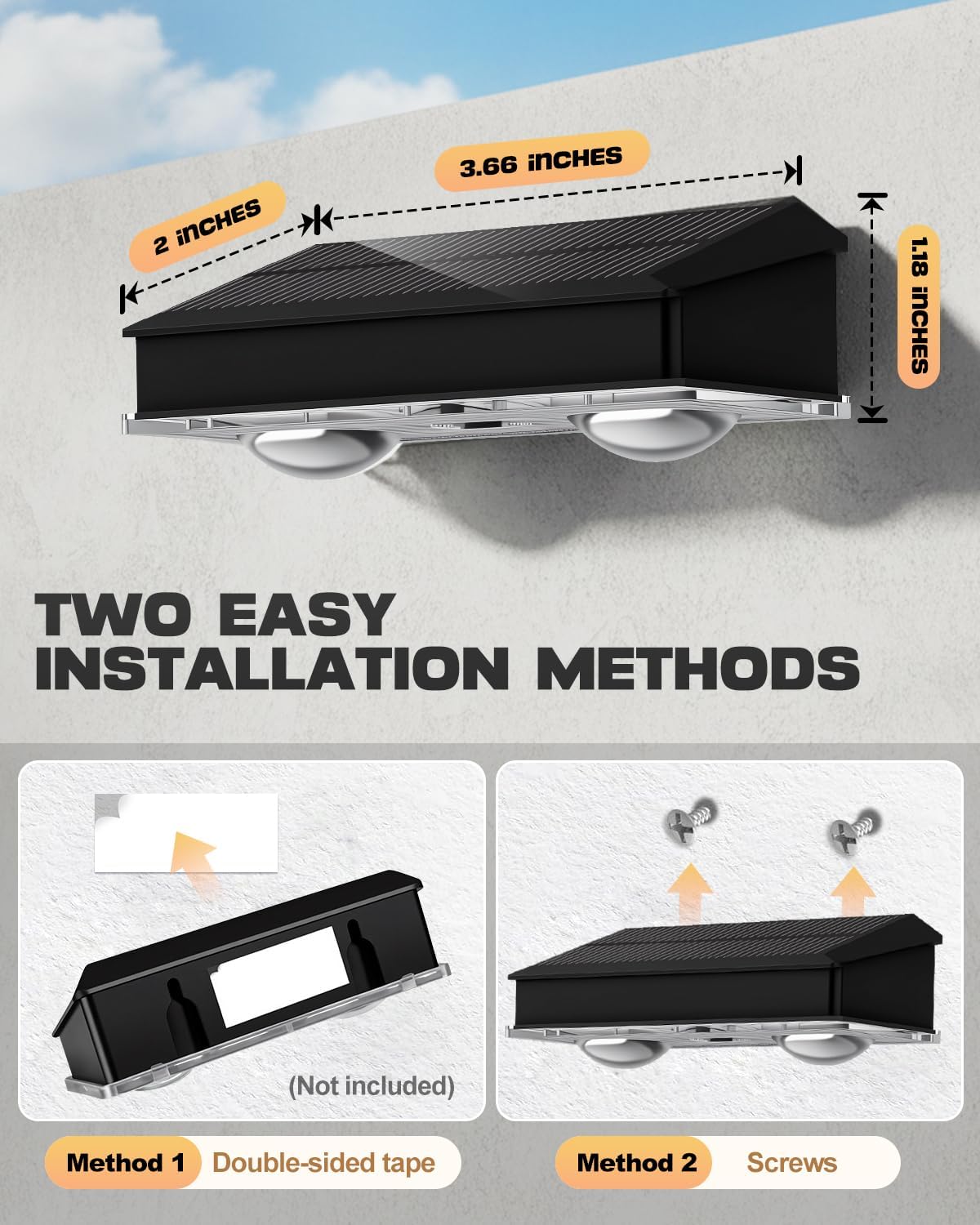 Thumbnail 5 de Solar Lights Outdoor Garden 9-Colour Solar Fence Lights (4 Pack) with 3 Lighting Modes