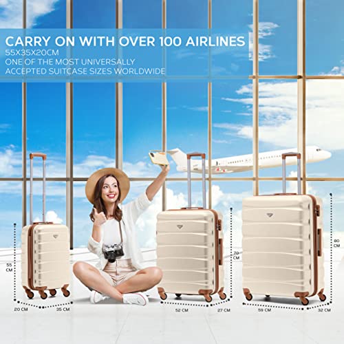 Detalle de Flight Knight Lightweight 4 Wheel ABS Hard Case Medium Suitcase (25")