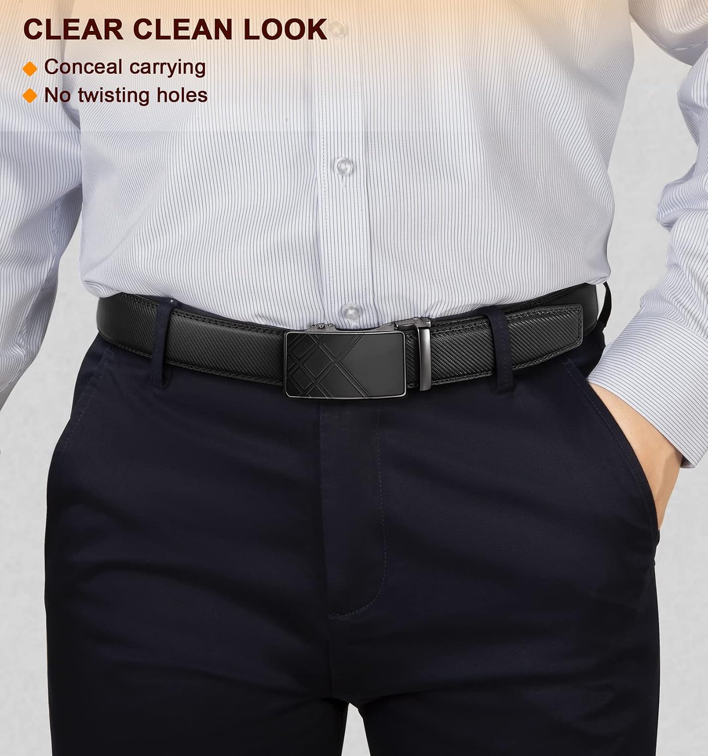 Thumbnail 6 de BULLIANT Cintura Uomo in Pelle con Fibbia Cricchetto Automatica 35mm – Regolabile e Reversibile