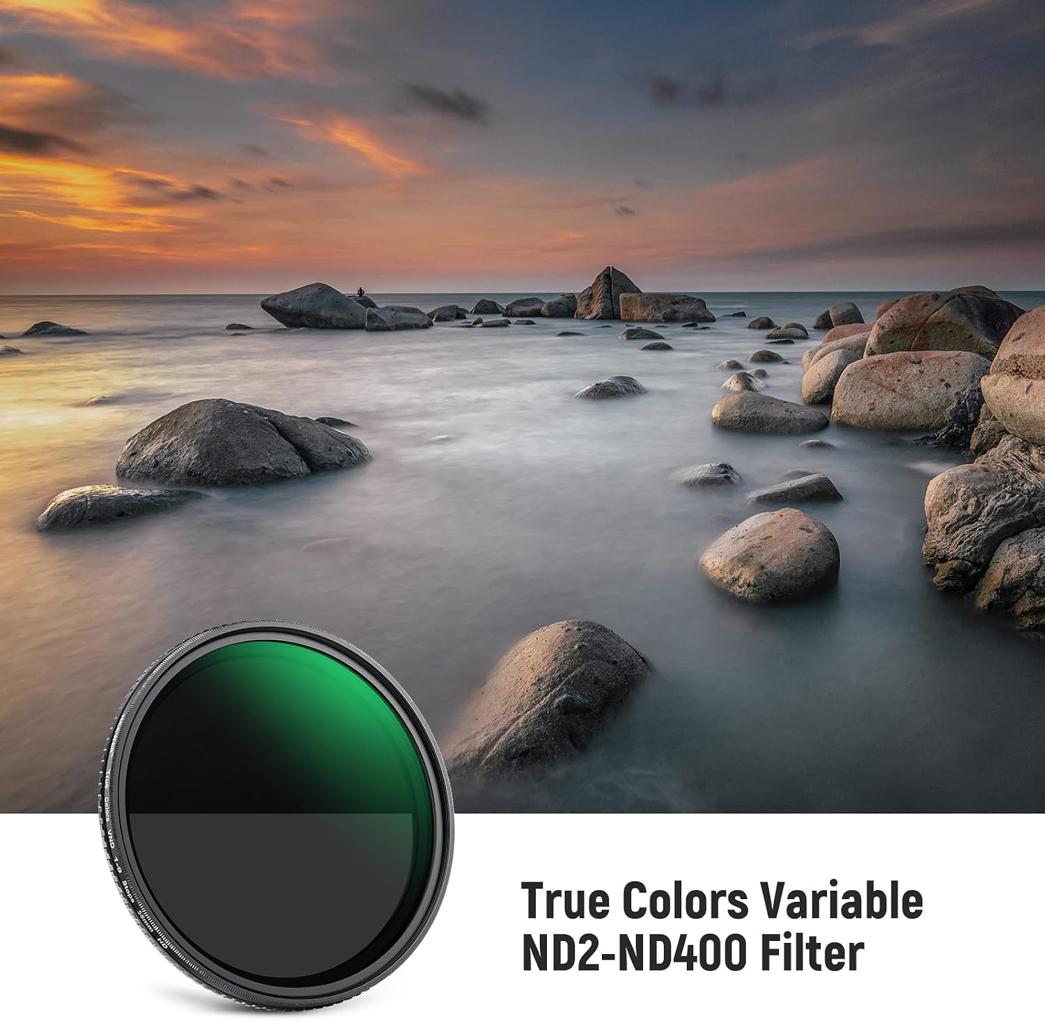 Detalle 2 de NEEWER 58mm True Colors ND2–ND400 variabeler ND Filter