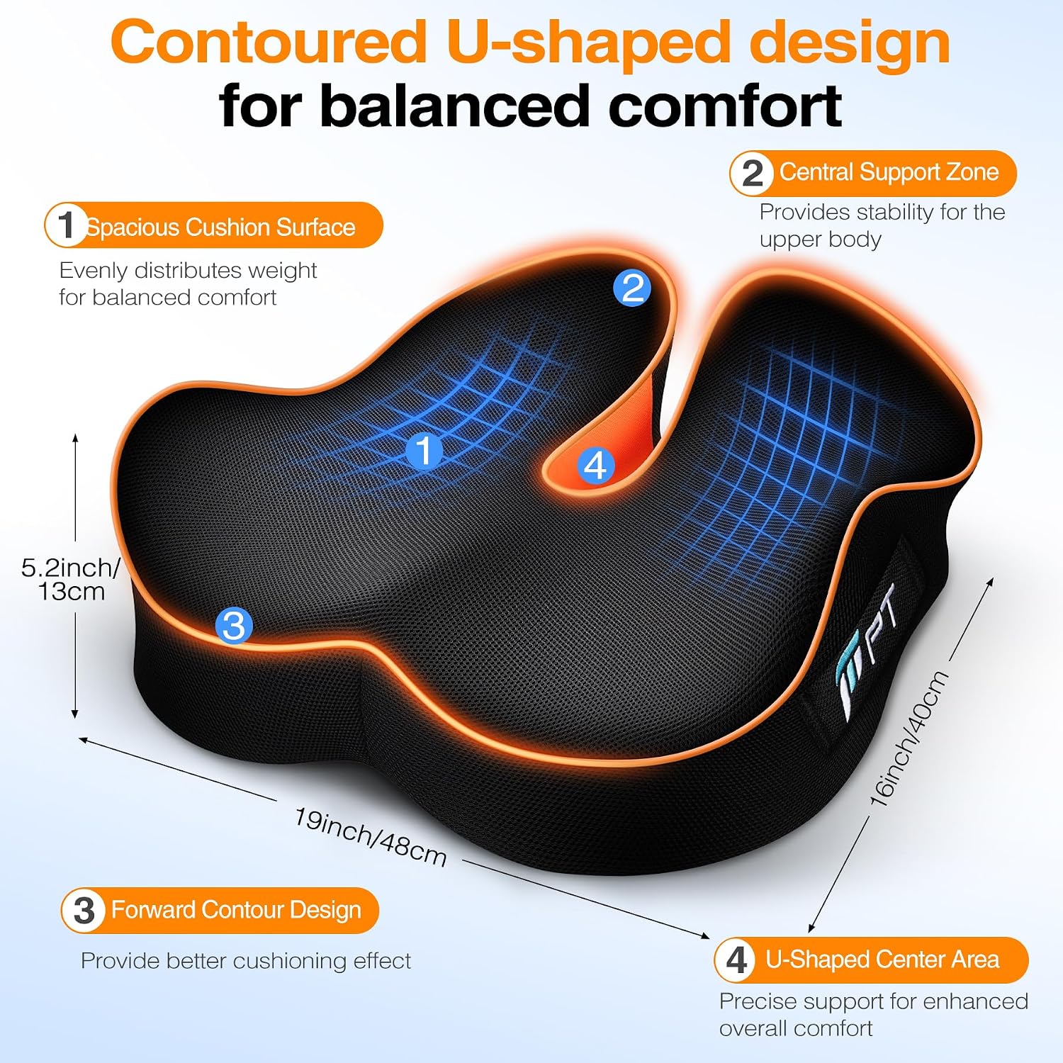 Thumbnail 4 de POOTACK Memory Foam Seat Cushion
