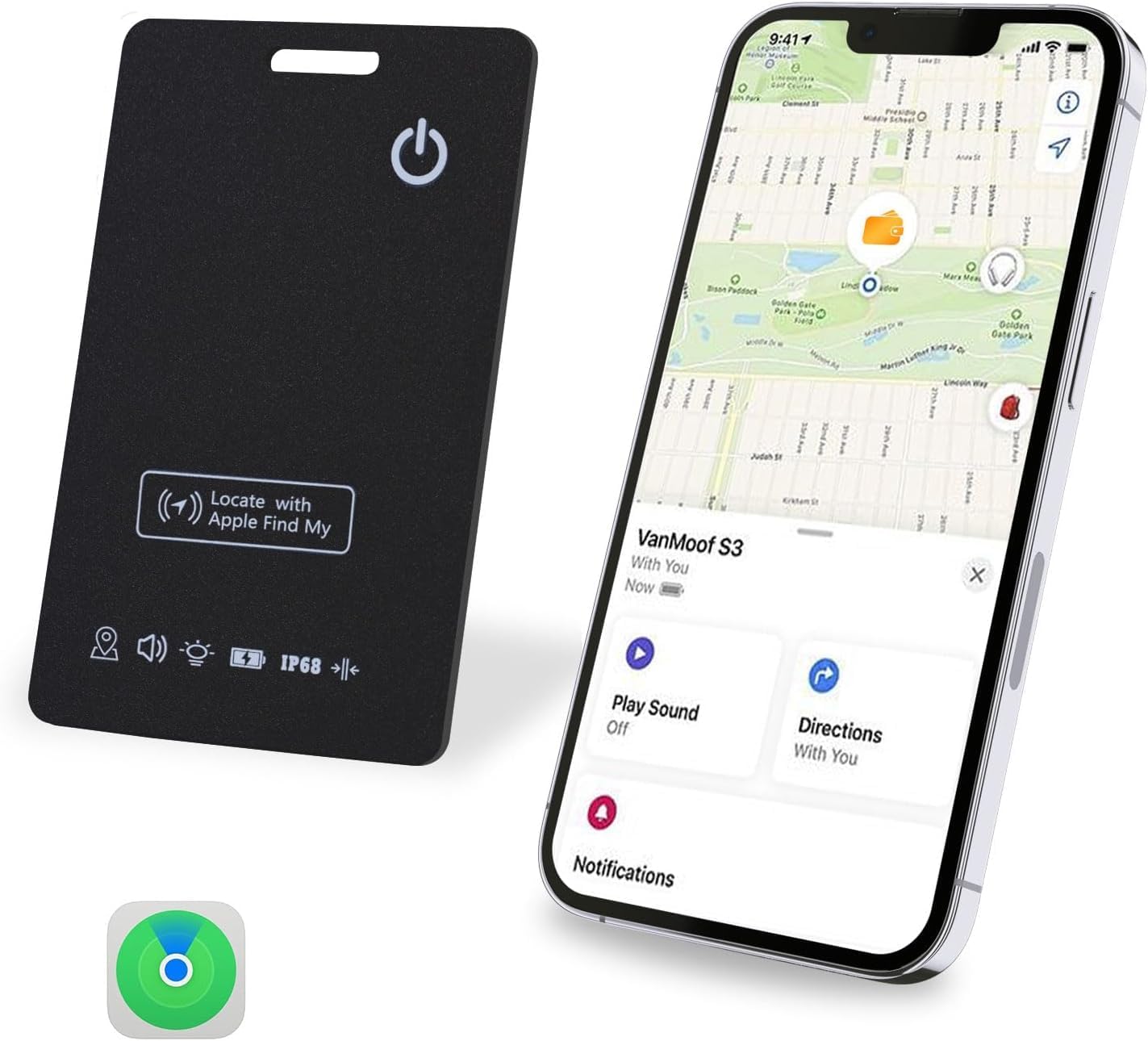 Detalle de LBPRT Airtag Card rechargeable tracker 1.6mm