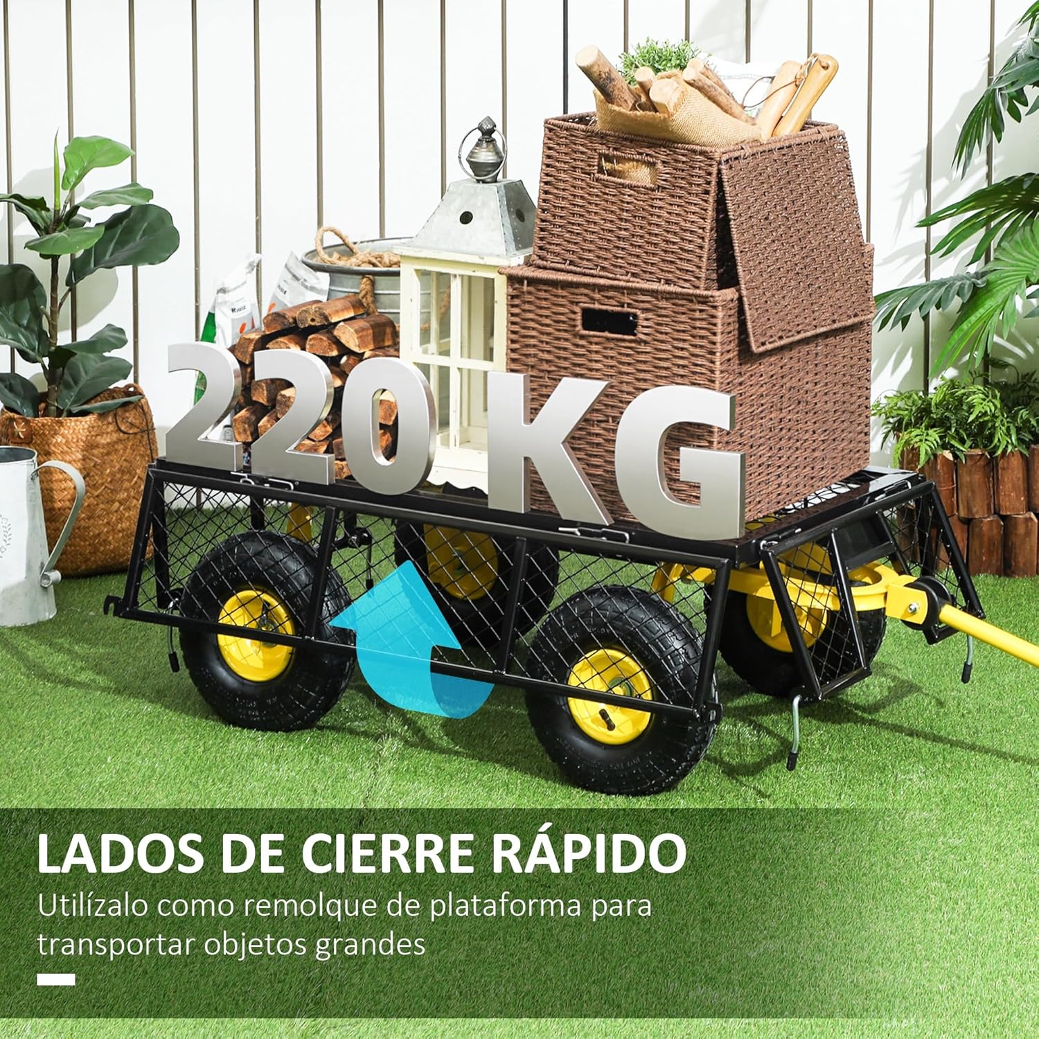 Thumbnail 3 de Outsunny Carro de Jardín basculante 200 kg