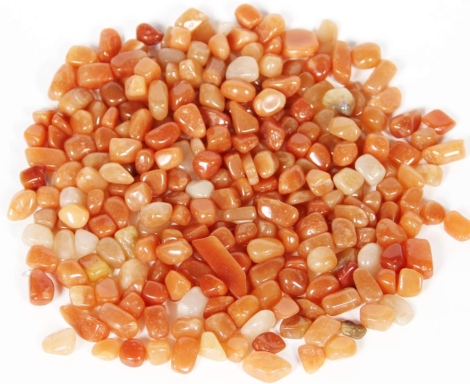 Detalle de 1.1lb Natural Red Aventurine Crystal Chips – Hand-crafted Red Aventurine Chips for Crafts, Healing Grids and Gift-Ware
