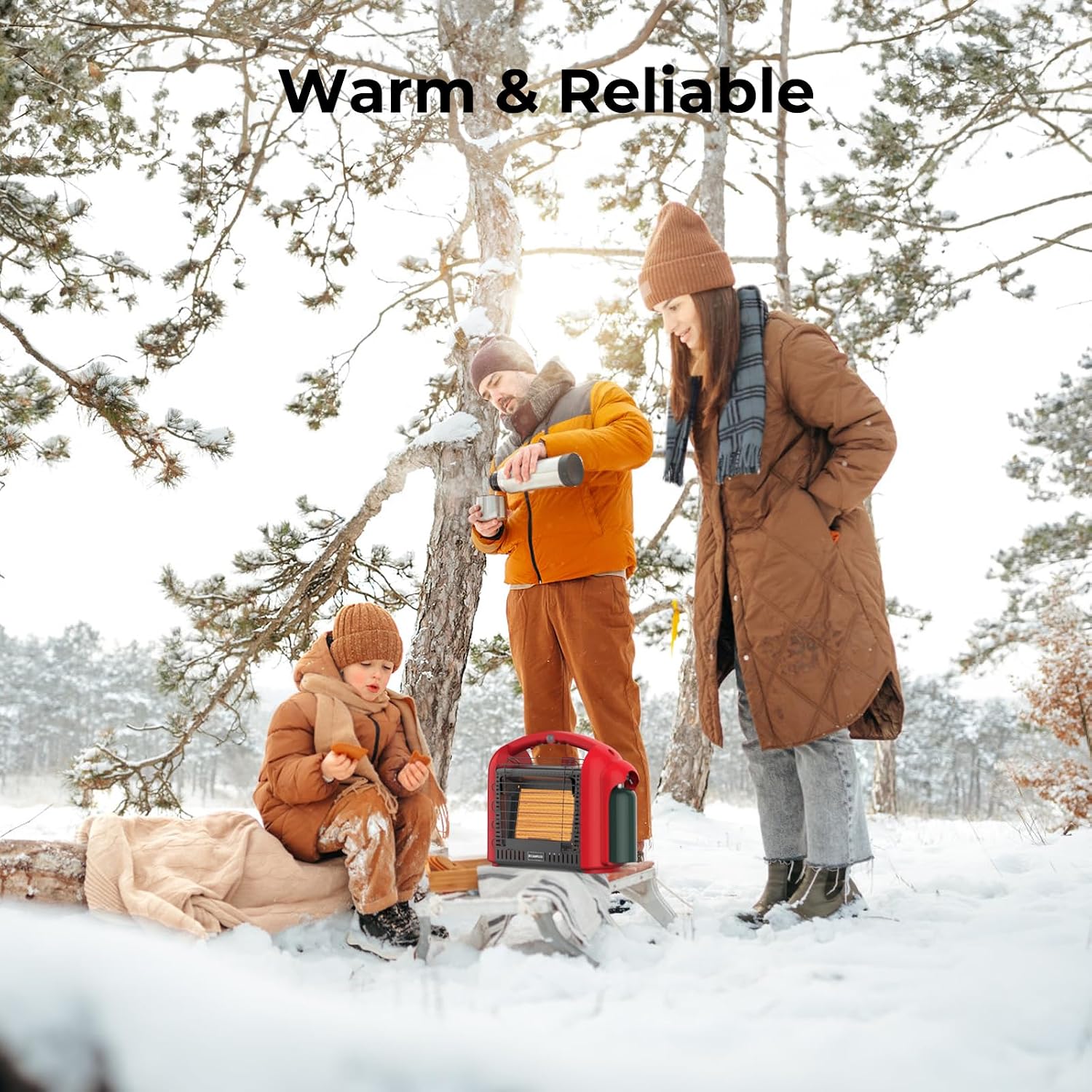 Detalle 2 de CAMPLUX BH1501RCA Portable Propane Heater, 12,000 BTU with LED Light