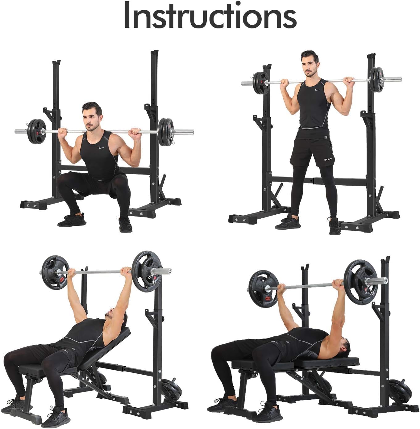 Detalle 1 de BangTong&Li squat rack stand 550 lbs