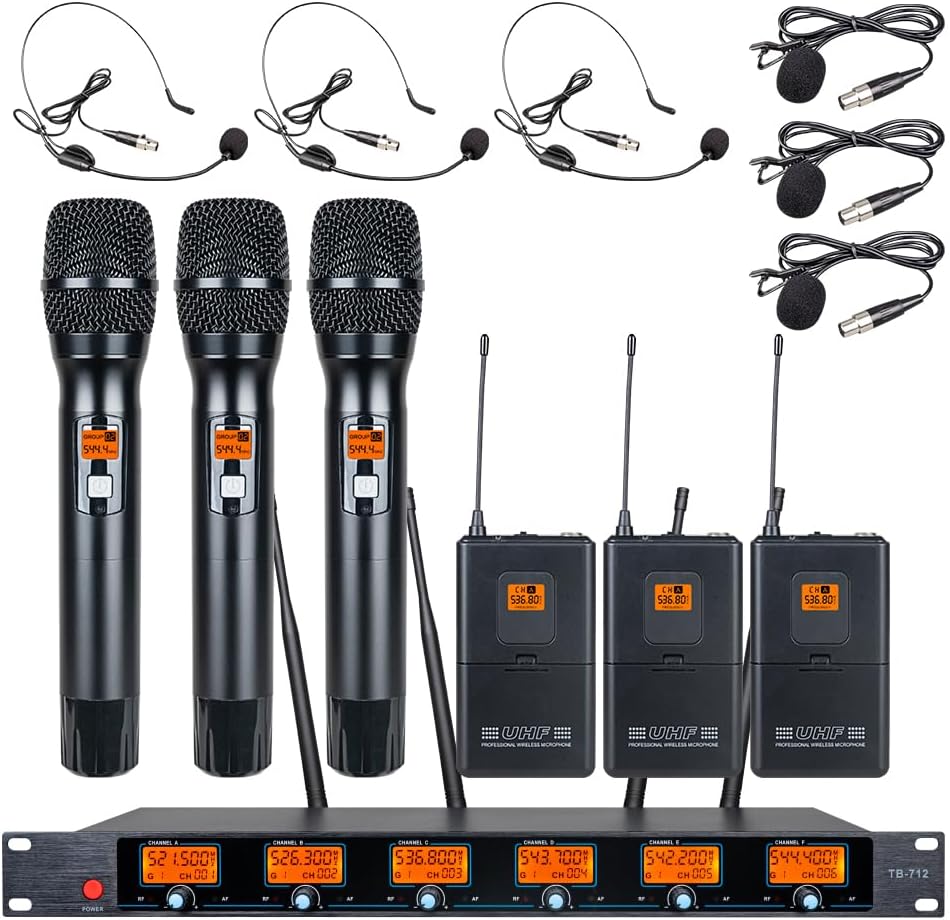 Detalle de Tbaxo UHF Wireless Microphone System