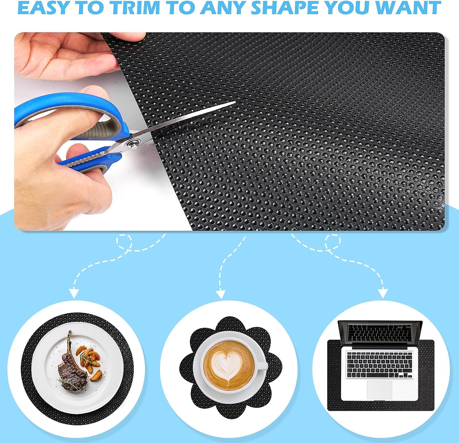 Detalle 2 de MooiFun BE-TD MAT-F Drawer and Shelf Liner, BPA-Free EVA, Waterproof, 23.6in x 240in