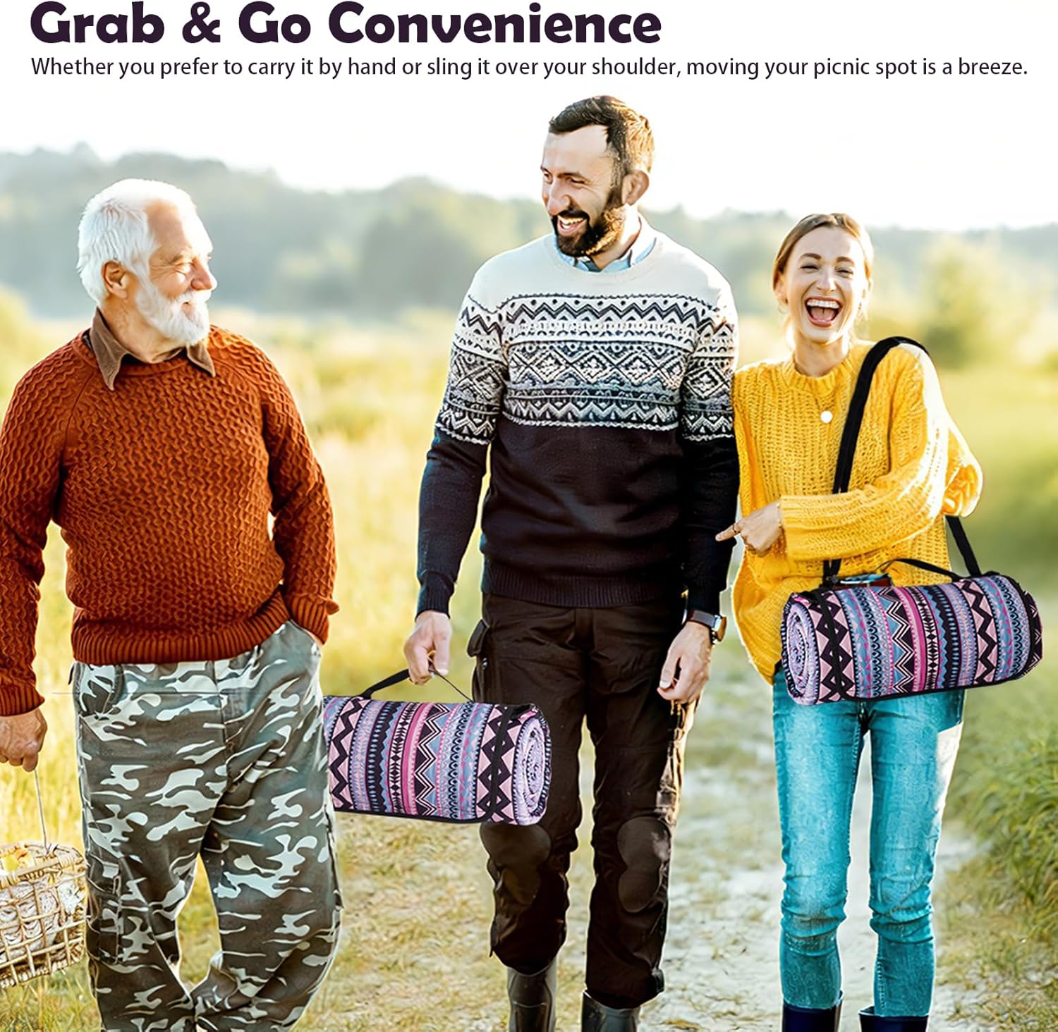 Thumbnail 4 de Ergohortus Picnic Blanket Waterproof, Extra Large 200x200 cm: A practical outdoor companion