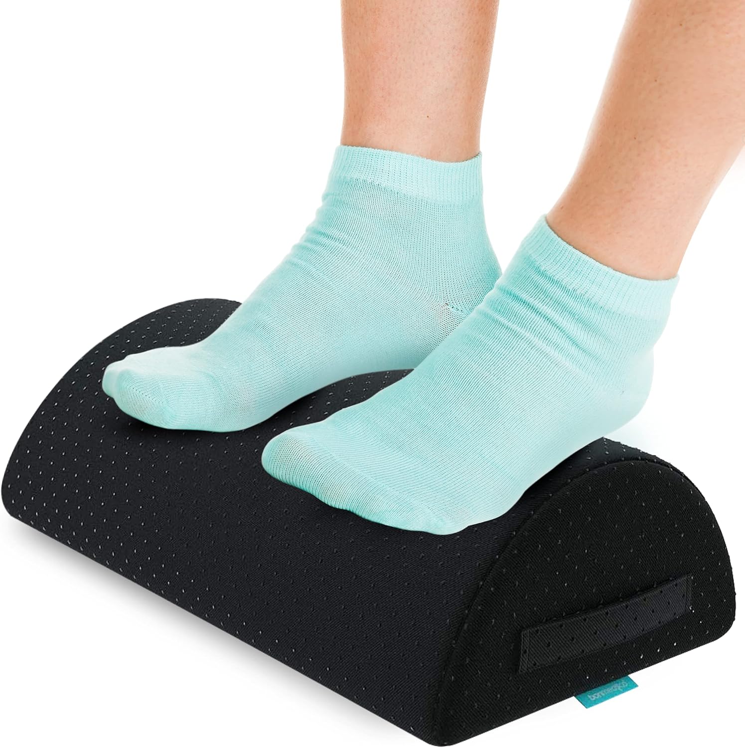 bonmedico Repose-pieds ergonomique avec housse lavable Noir