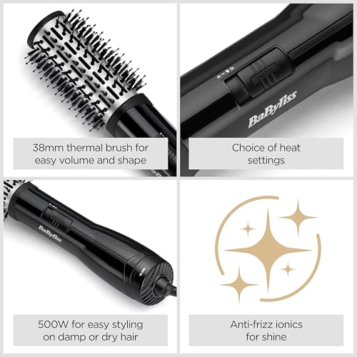 Thumbnail 1 de BaByliss Flawless Volume Hot Air Brush – Dry and Style in One (38mm Titanium-Ceramic Barrel)
