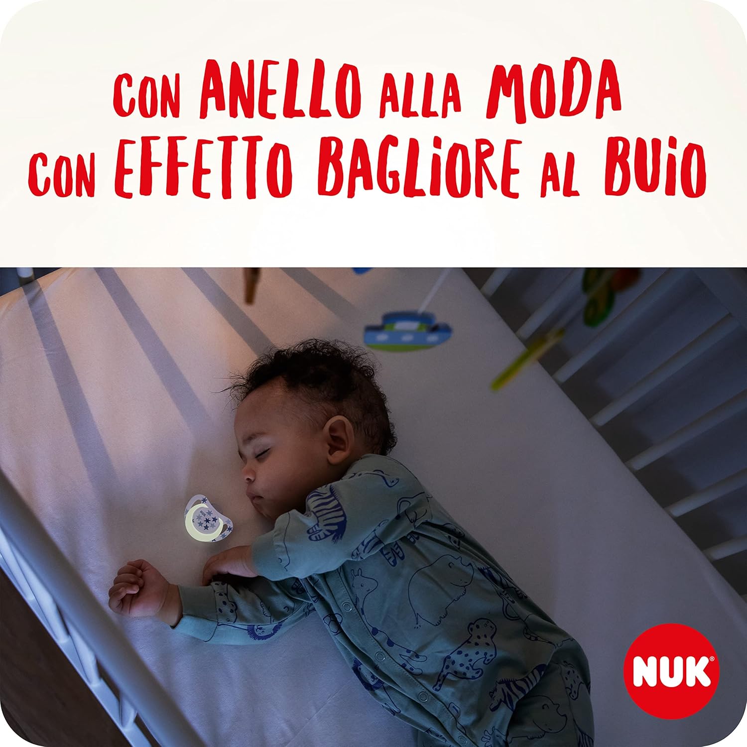 Detalle de NUK Star Day & Night ciuccio 18-36 mesi – 4 pezzi Koala Glow-in-the-Dark, silicone senza BPA